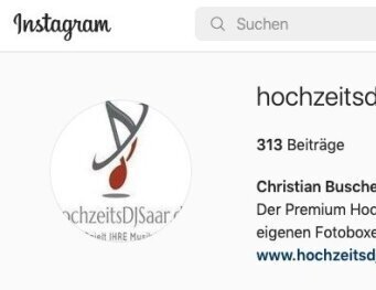 Hochzeitsdjsaar bei Instagram